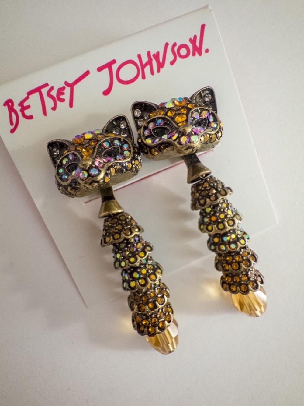 Betsey Johnson Surreal Fox Earrings